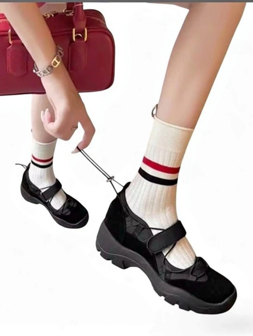 Black Mary Jane Sneakers